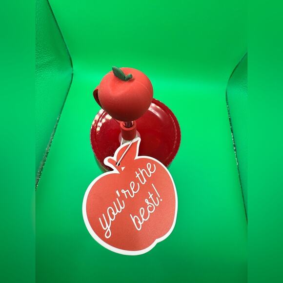 Sheffield Home / teacher era / Tumbler / red iridescent/ apple straw top / NWT - Picture 4 of 5